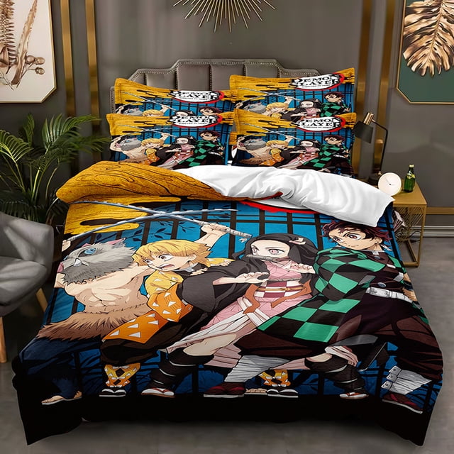 Cartoon Japanese Comic Series Ghost Blade Three-piece Set Duvet Cover Sanding Kit Warm Package A Good Night‘s Sleep