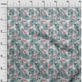 thumbnail image 2 of oneOone Cotton Cambric White Fabric Leaves & Flamingo Craft Projects Decor Fabric Printed By The Yard 56 Inch Wide, 2 of 4