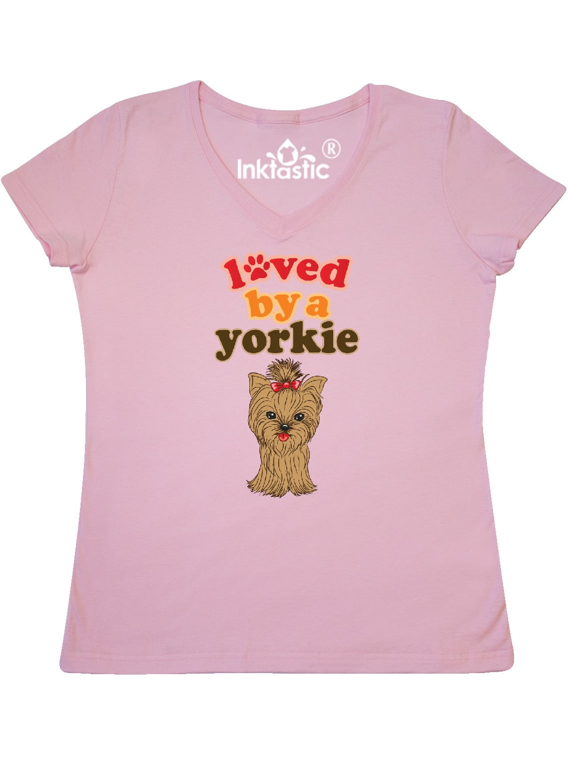 INKtastic Yorkshire Terrier Dog Yorkie Women's VNeck TShirt