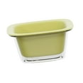 thumbnail image 3 of Colador de doble capa, coladores y coladores de arco, colador de lavadora de arroz, escurridor de cuenco de frutas y verduras para lavar verduras Verde, 3 of 10