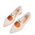 thumbnail image 4 of Xucatan Women's Halloween Loafers, Slip On Canvas Shoes with Pumpkin & Spider Web Design, Chunky Sole Comfort Walking Shoes for Fall PartyBreathable Comfortable Party Theme Festival Walking Shoes Gift, 4 of 8