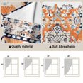 thumbnail image 3 of Orange Boho Kitchen Window Curtains, Swag Curtains Valance for Bedroom Living Room Bathroom, Vintage Ethnic Tribe Abstract Art Rod Pocket Window Treatment Curtain Block Drapes 2 Panels 28"x36", 3 of 9