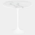 thumbnail image 3 of White Marble Side Table Top w/ White Aluminium Base, 3 of 3