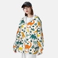 thumbnail image 3 of Fotbe Dinosaurs and Tropical Leaves Chaqueta con Protección Solar UPF 50+ para Hombre y Mujer, Camisa con Capucha y Bolsillos-Small, 3 of 7