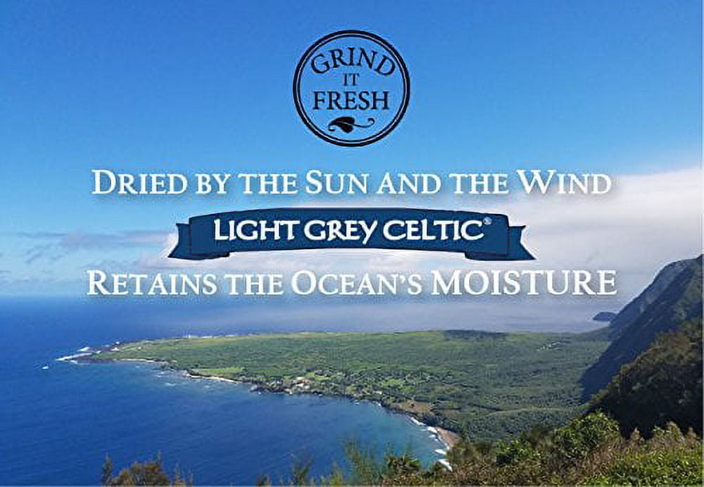 Light Grey Celtic Sea Salt Resealable Bags - Additive-Free, Delicious Sea Salt, Perfect for Cooking, Baking and More - Gluten-Free, Non-GMO Verified, Kosher and Paleo-Friendly, 1 Pound Bag (2 Count)