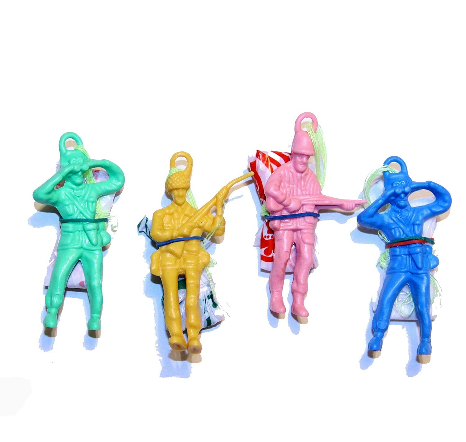 72 Pack Dazzling Toys Vinyl Paratroopers Assortment Bulk (6 Dozen
