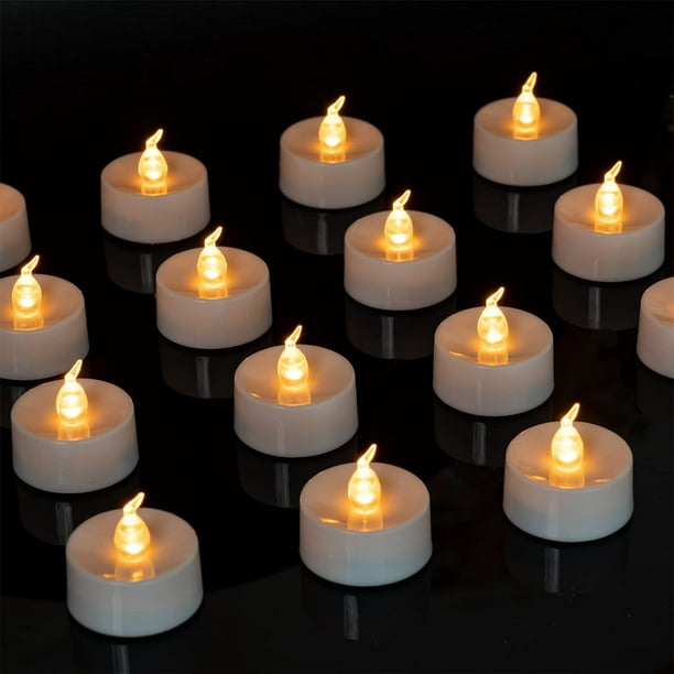 KSCD Lot de 24 bougies chauffe-plat à LED à changement de couleur