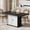 Black, variant on Vividwood Modern Dining Table for 4-6 People, 63-Inch Square Dining Room Table with Wooden Pedestal Base and Storage, Black Kitchen Table for Dining Room, Kitchen, or Living Room (Table Only)