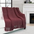 thumbnail image 2 of Home Soft Things Space Yarn Throw - Burgundy - 60" x 80" Jumbo, 2 of 8
