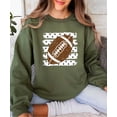 thumbnail image 4 of Football Sweatshirt for Women Cute Polka Dot Game Day Crewneck, Army Green Sweatshirt, M, 4 of 8