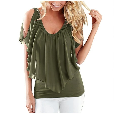 

Corset Tops For Women Fashion Women s Summer V-Neck Short Sleeve Solid Casual T-shirt Blouse Workout Tops For Men