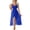 Solid Color, variant on JIANLAI Midi Dress For Women V Neck ,Chiffon Sleeveless High Split Flowy Long Dress, Elastic Waist Evening Party Cocktail Dress For Wedding Guest Holiday Formal Daily Occasions