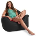 thumbnail image 4 of Posh Creations Malibu Bean Bag Chair Lounger, Kids, 2.8 ft, Black, 4 of 6