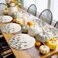 thumbnail image 6 of Fall Thanksgiving Round Braided Placemats Set of 8, Blue Green Plants Eucalyptus Leaves Heat Insulation Place Mats Washable Non-Slip Table Mats for Kitchen Dining Party, 15 Inches, 6 of 6