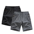thumbnail image 2 of BXSRUTA Boys Quick Dry Cooling 2 Pack Shorts Breathable Mesh Casual Athletic Five Pocket Bottoms for Summer Sports Beach, 2 of 5