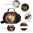 thumbnail image 4 of ALAZA Baseball with Flame Lunch Box Insulated Cooler Bag Reusable Tote Bags Shoulder Strap, 4 of 7