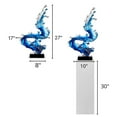 thumbnail image 5 of Ocean Blue Cortes Bay Wave Floor Sculpture with Black Stand, 57" Tall, 5 of 5