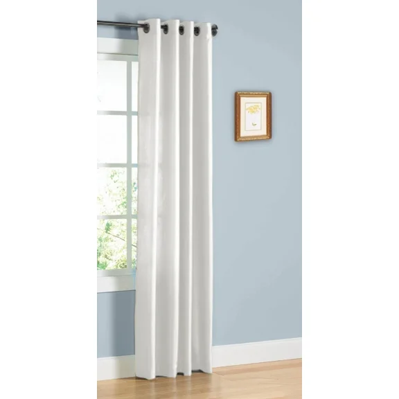 1PC NANCY WHITE SEMI SHEER PANEL GROMMET TOP SHEER CURTAIN WINDOW DRAPE DÉCOR HOMME SIZE 55" WIDE X 84" LENGTH