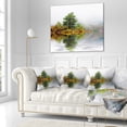 thumbnail image 3 of Designart Pine Tree with Reflection - Landscape Photography Throw Pillow - 18x18, 3 of 5
