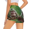 thumbnail image 3 of Haiem Australian White Tree Frog Sitting on Branch Women's 2 in 1 Running Shorts - Lightweight Athletic Workout Gym Yoga Breathable Sports Shorts Liner with Phone Pockets-Medium, 3 of 9