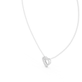 thumbnail image 2 of Zuwelria Certified Moissanite Diamond Heart Pendant | 0.24 Ct Elegant Round Cut Diamond Pendant Necklace with Chain for Women | 18K White Gold over Silver, 2 of 7