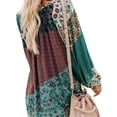 thumbnail image 1 of Blusas De Manga Larga Con Cuello En V Blusas De Manga Larga Con Estampado Floral Blusa Informal Para Mujer Blusa De Manga Larga Con Cuello En V Jersey Con Cordón Estampado Floral ANGGREK  No, 1 of 5