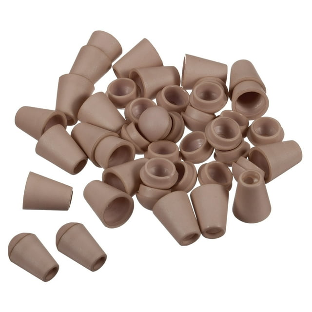 Unique Bargains Embout de Cloche, Verrou de Corde pour Sac à Cordon, Marron 50 Pack