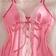 thumbnail image 5 of XWSHYW Sexy Lingerie Plus Size Solid Color Lace Babydoll Chemise Sexy Spaghetti Straps Sleeveless Bra and Panty Set Sexy Lingerie for Women Naughty for Sex, 5 of 6