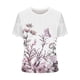 thumbnail image 4 of Fiudx Camisetas para Mujer Camiseta Estampada a La Moda para Mujer, Blusa de Manga Corta con Encaje, Tops Informales con Cuello Redondo, 4 of 4