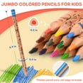 thumbnail image 6 of nsxsu Easter Basket Stuffers, 12 Jumbo Colored Pencils for Kids, Triangle Thick Coloring Pencils, Fat Color Pencil Set for 3-12 Preschool Toddlers Art Supplies, Valentine Gifts, 6 of 7