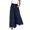 Navy, variant on Flowy Wide Leg Palazzo Slacks for Women, Elastic High Waist Button Front Trousers, Casual Loose Lounge Pants with Pockets