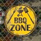 thumbnail image 2 of Placa Metal Vintage Zona Barbacoa Pintura Hierro Redonda Arte Pared Bar para El 30x30cm, 2 of 8