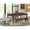Mahogany, variant on 6 Piece Dover Dining Set - Linen White