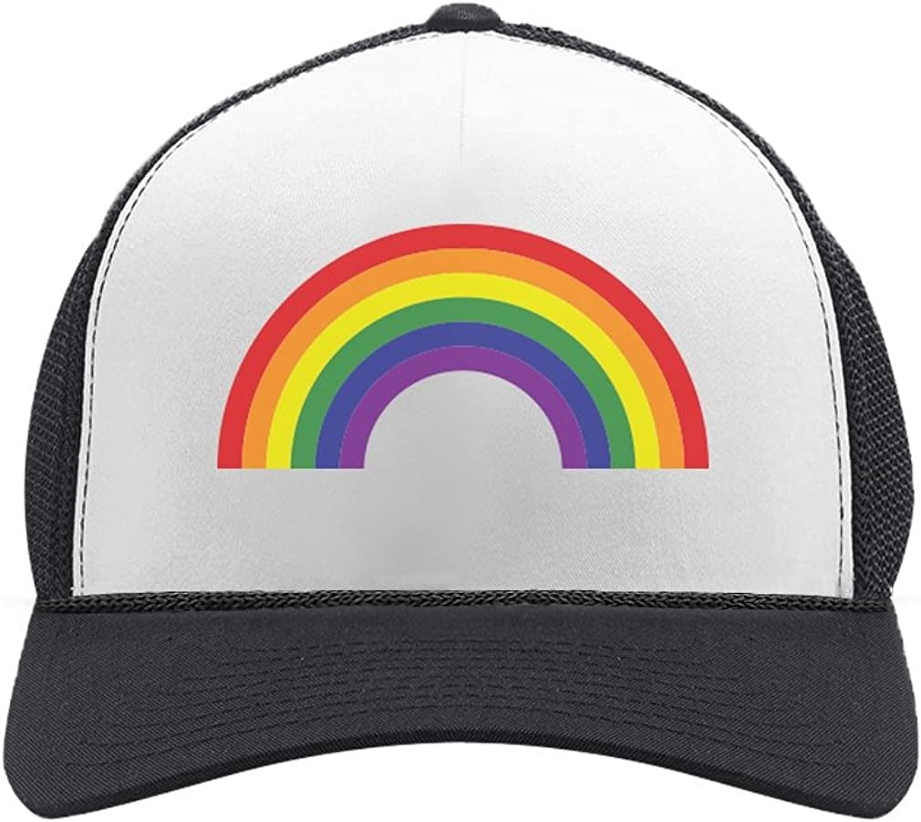 Pride Hat LGBTQ Gifts Gay Equality Rainbow Flag Be Proud Trucker Hats Mesh Cap 