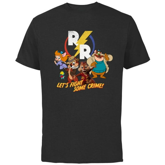 Disney Chip ‘N Dale Rescue Rangers - Short Sleeve Cotton T-Shirt for Adults - Customized-Black