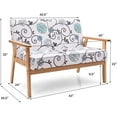 thumbnail image 5 of Giantex Modern Upholstered Loveseat, Fabric Loveseat Sofa Recliner Couch Wooden 2-Seat Armchair for Home and Office, 5 of 7