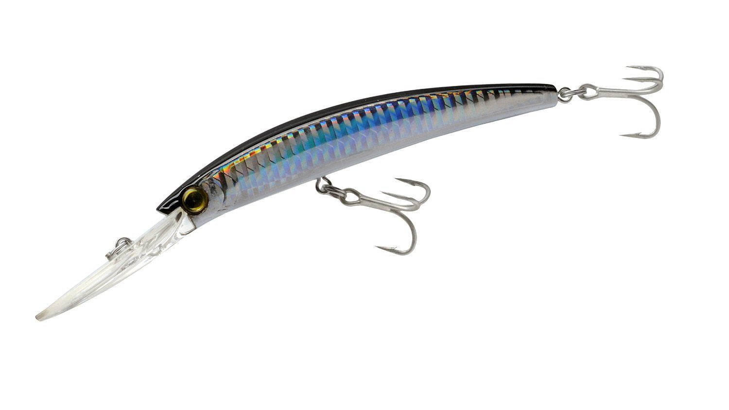 YoZuri Crystal Minnow Deep Diver, 51/4" Hard Bait Lure, Silver Black