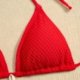 thumbnail image 6 of Swimsuits For Women Sevevn Women's Bikini Swimsuit Three-piece Swimsuit Red S, 6 of 9