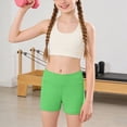 thumbnail image 4 of mgoYE Girls High Waist Athletic Biker Shorts - Dance Yoga Casual Kids Teen Summer(Green,11-12 Years), 4 of 6