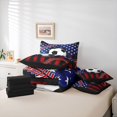 thumbnail image 6 of Manfei Soccer Football 7-Piece Twin Bedding,Patriotic Us Flag Bedding Comforter Set,Red White,Black Reversible, 6 of 7