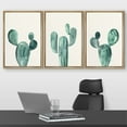 thumbnail image 2 of wall26 Framed Canvas Print Wall Art Set Southwest Desert Green Saguaro Cactus Nature Wilderness Illustrations Modern Art Bohemian Decorative for Living Room, Bedroom, Office - 24"x36"x3 Nat, 2 of 5