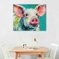 thumbnail image 2 of ARISTURING  Brightly Painted Pig Canvas Wall Art,  Multi-Color, 2 of 4