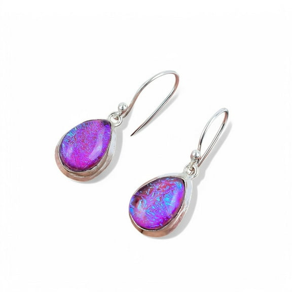 Natural Pink Opal Earrings – 925 Sterling Silver, Handcrafted & Lightweight Jewelry Gift for Brides & Loved Ones