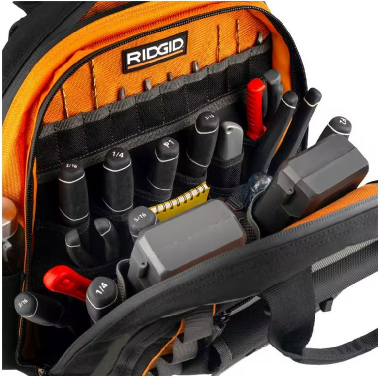 RIDGID 15 in. 55 Pocket Professional Grade Tool Backpack - Walmart.com