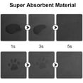 thumbnail image 6 of Night Botanical Plants Pet Feeding Mat Wild Flowers Absorbent Dog Food Mat for Floor Cat Dog Bowl Mats Rug Pet Placemats for Food Water Pets Supplies 12x18, 6 of 6