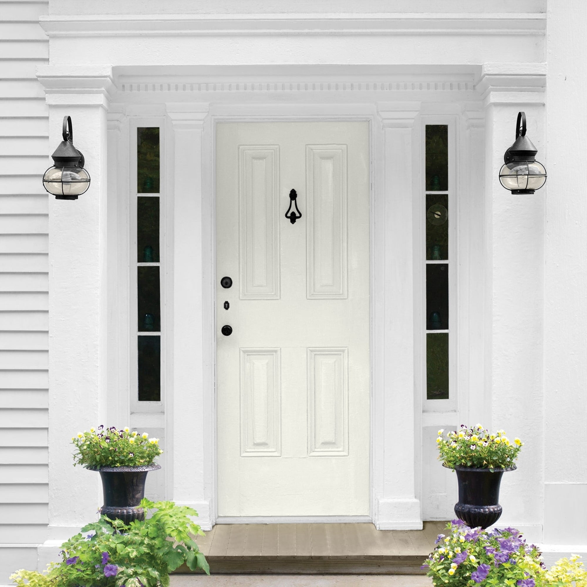 Glidden One Coat Gypsum / Off-White Semi-Gloss Exterior Paint with Primer, 1 Gallon