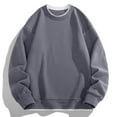 thumbnail image 2 of Atogsazn Mens Oversized Sweatshirt Casual Pullover Long Sleeve Sweater Crew Neck Fleece Tops Fall Clothing Trendy 01-Gray L Fashion, 2 of 5