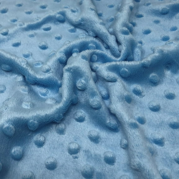 Sky Blue Minky Bubble Solid