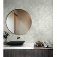 thumbnail image 3 of NextWall Cream Neutral Inlay Hexagon Peel and Stick Wallpaper, 3 of 8