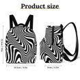 thumbnail image 2 of Black White Linework Small Backpack Cute Mini Backpacks For Woman Lightweight Daypacks, 2 of 8